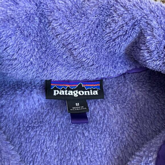 Patagonia Wmns Sz M Re-Tool Snap-T Pullover Brushed Fleece in Purple Violet - Picture 7 of 16